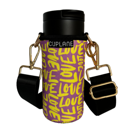 Cuplane Sleeve lila gelb Love